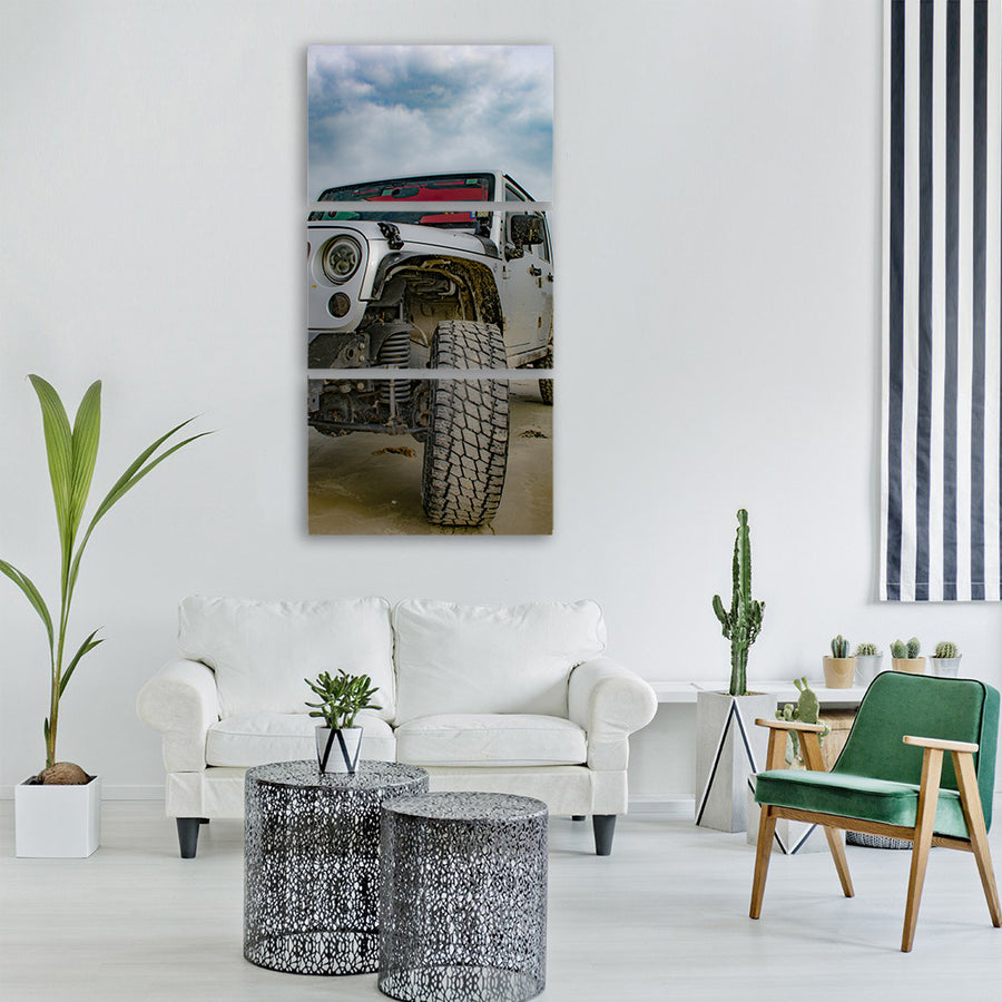 jeep 4x4 car vehicle luxury truck Vertical Canvas Wall Art