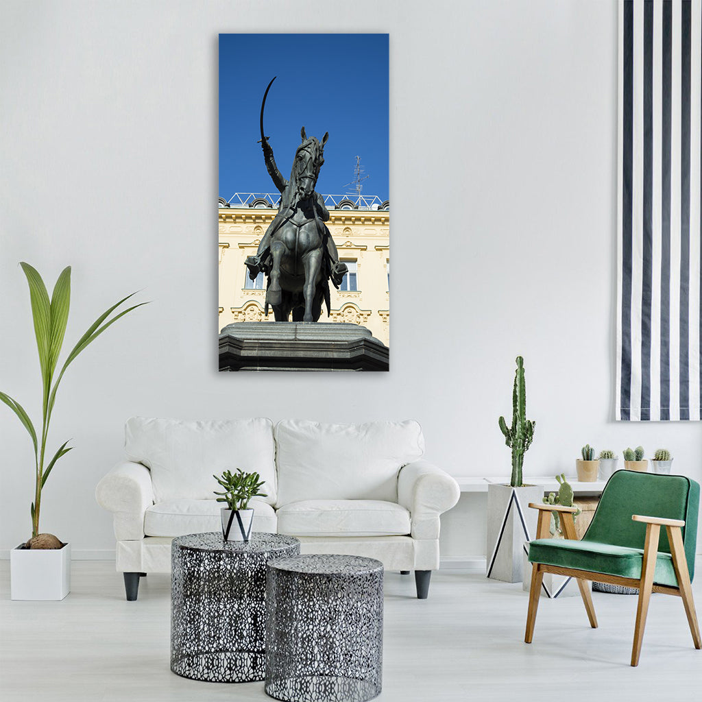 jelacic square zagreb croatia Vertical Canvas Wall Art