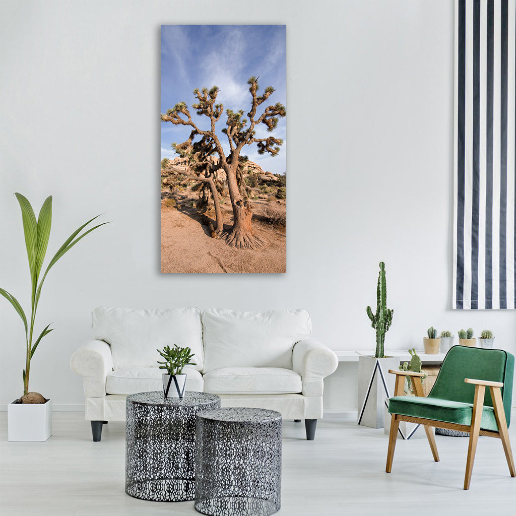 joshua tree national park desert Vertical Canvas Wall Art