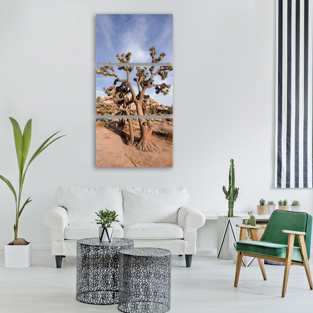 joshua tree national park desert Vertical Canvas Wall Art