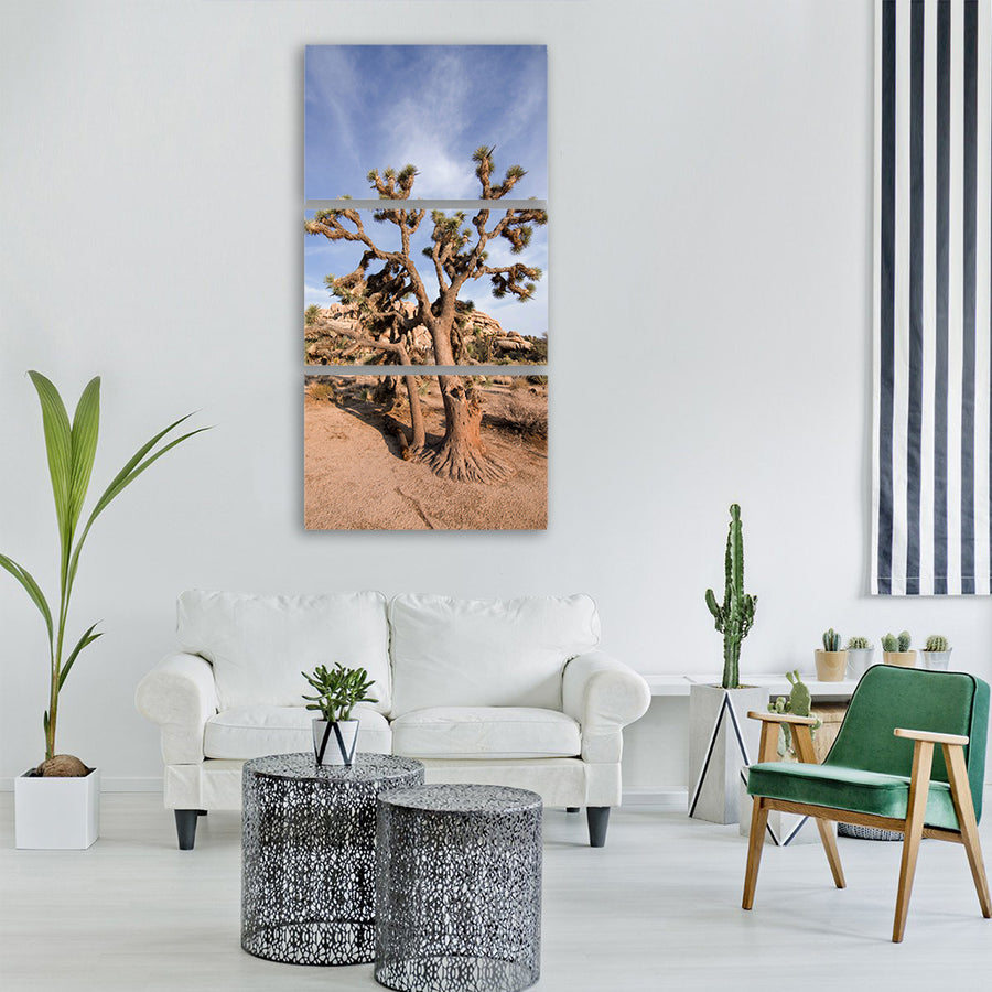 joshua tree national park desert Vertical Canvas Wall Art