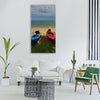 kayak beach tropical Vertical Canvas Wall Art