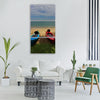 kayak beach tropical Vertical Canvas Wall Art