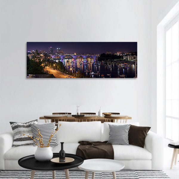 Knoxville Reflection of Architecture Panoramic Canvas Wall Art