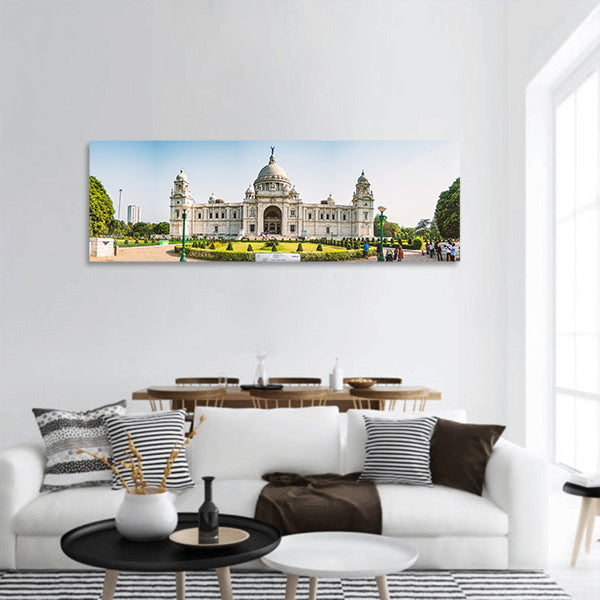 Kolkata Victoria Memorial Asia Panoramic Canvas Wall Art