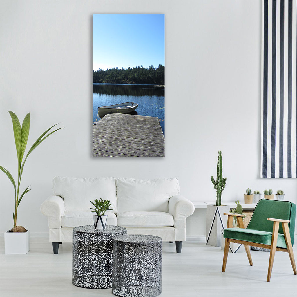 lake peaceful nature victoria Vertical Canvas Wall Art