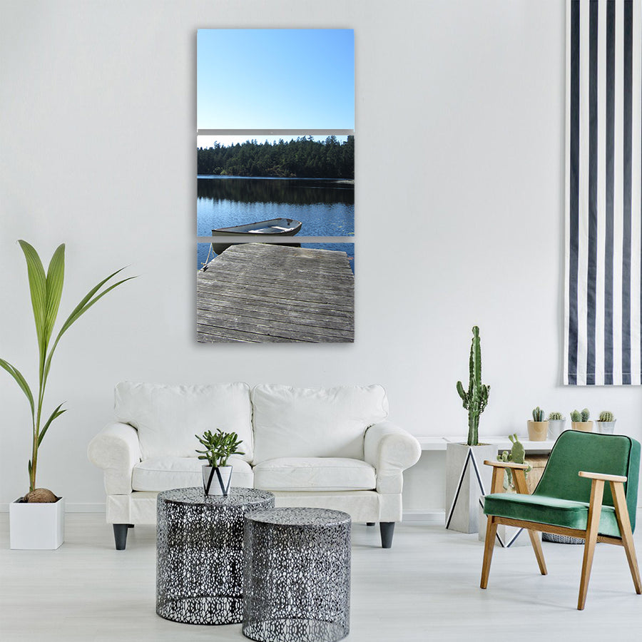 lake peaceful nature victoria Vertical Canvas Wall Art