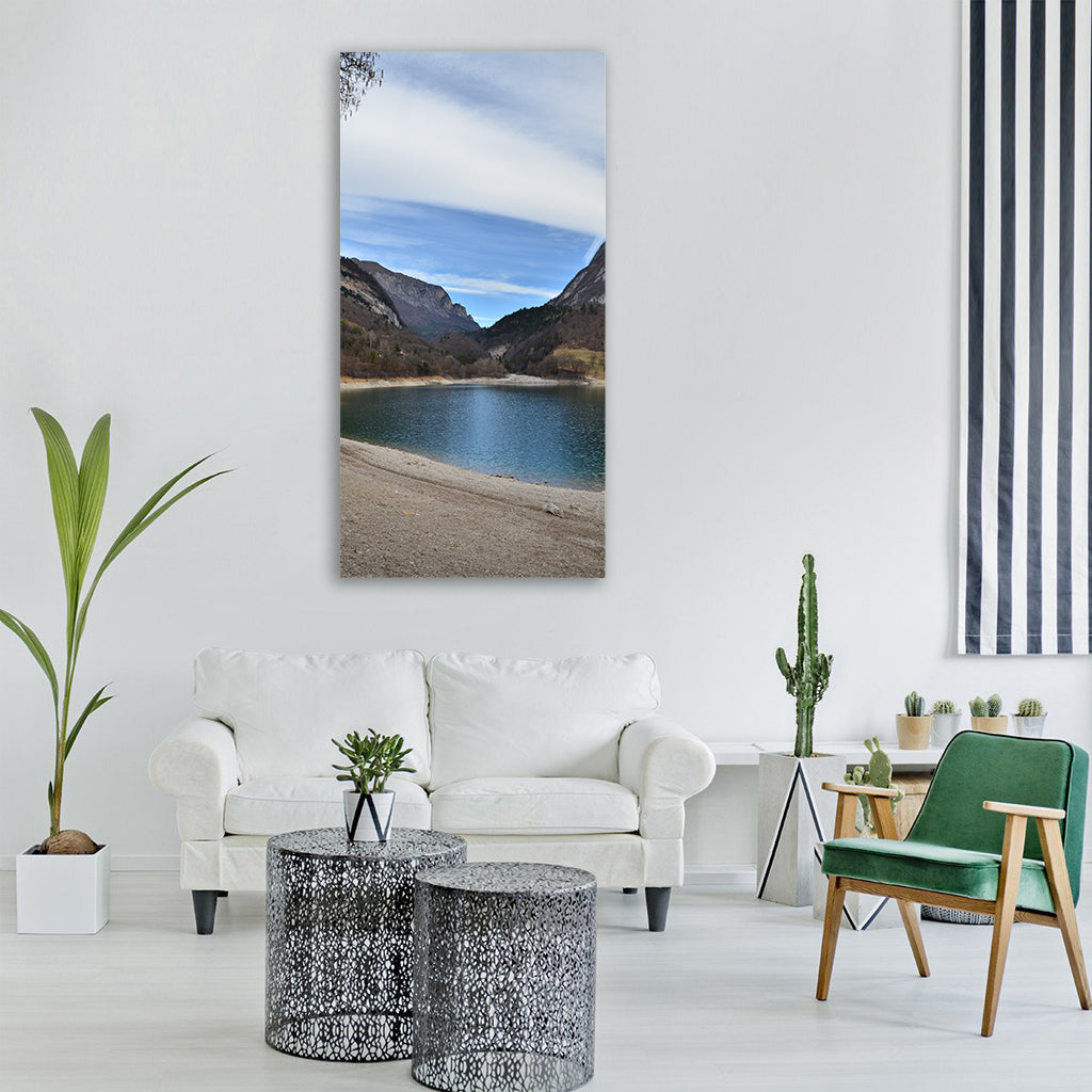 lake lake tenno italy water Vertical Canvas Wall Art