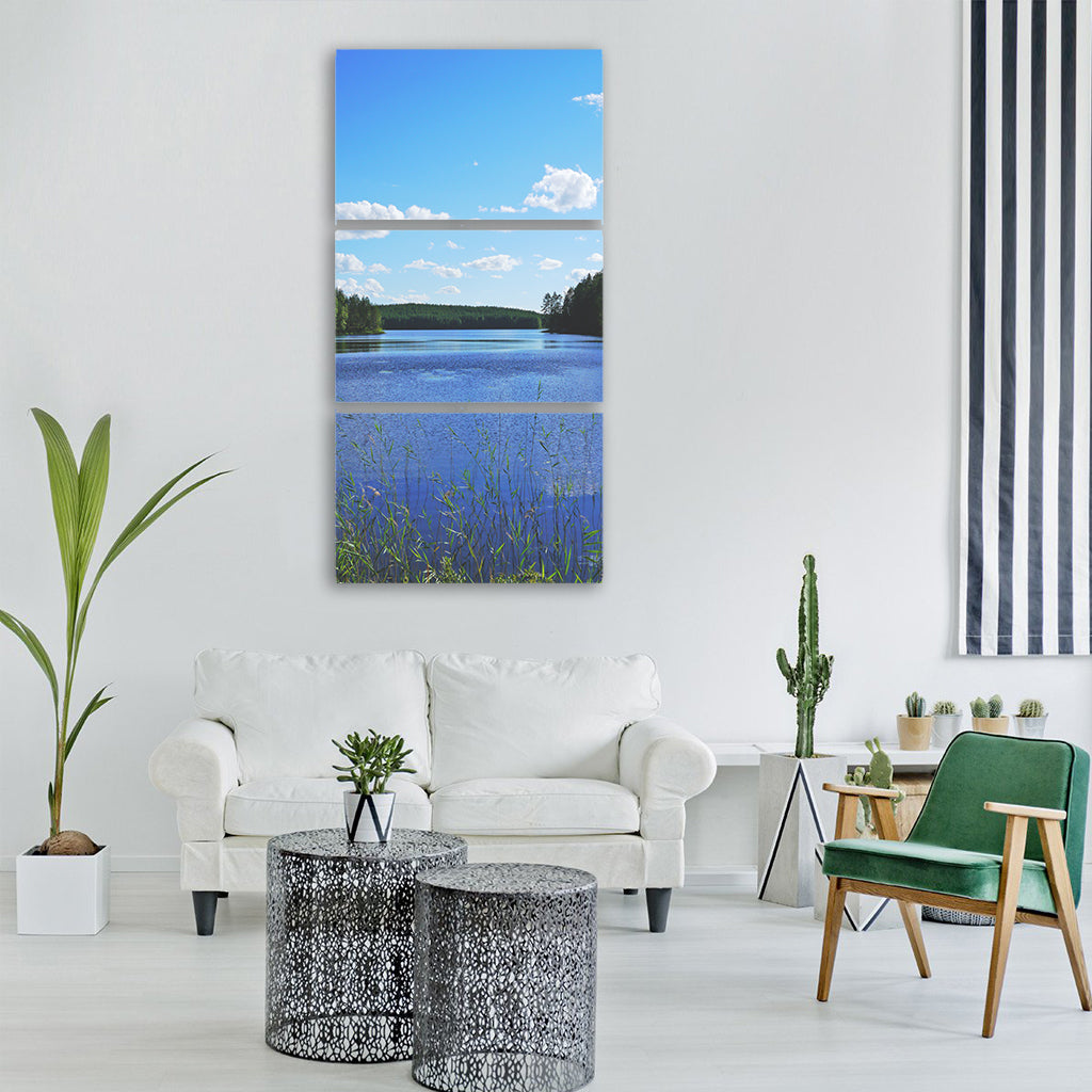 lake landscape nature water waters Vertical Canvas Wall Art