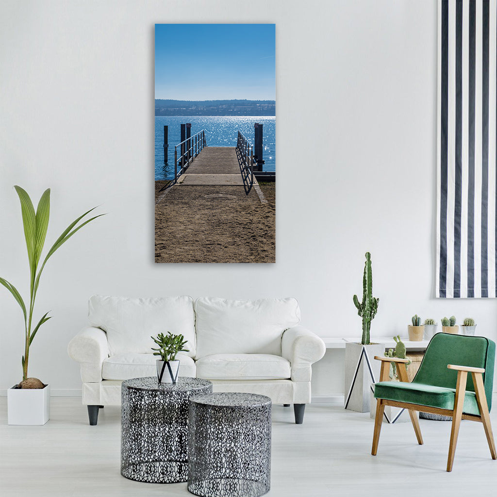 lake constance web water lake Vertical Canvas Wall Art