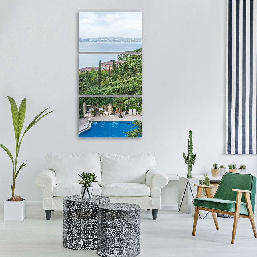lake garda italy europe travel Vertical Canvas Wall Art
