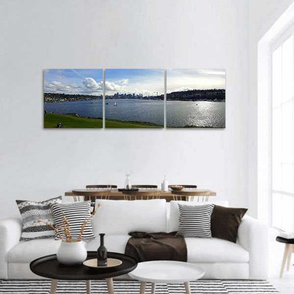 Lake View City Seattle USA Panoramic Canvas Wall Art