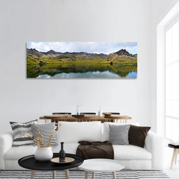 Landscape Mountain Clouds Panoramic Canvas Wall Art