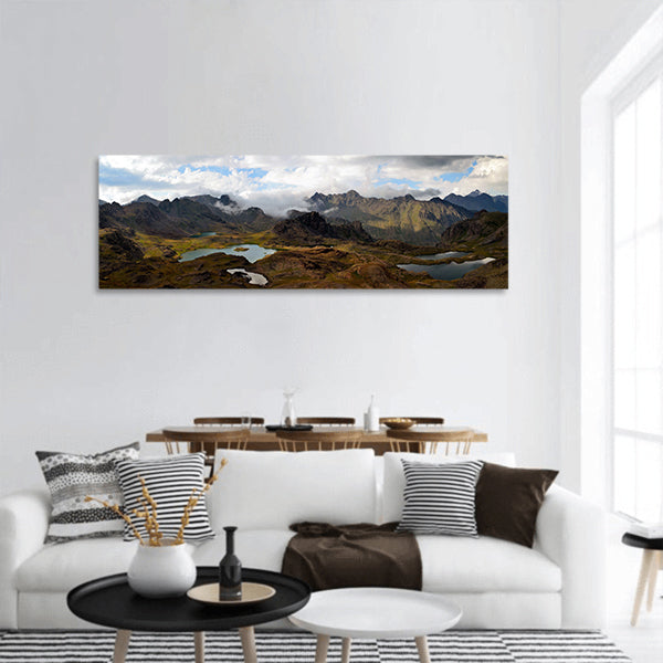 Landscape Mountain Kaçkars Clouds Panoramic Canvas Wall Art