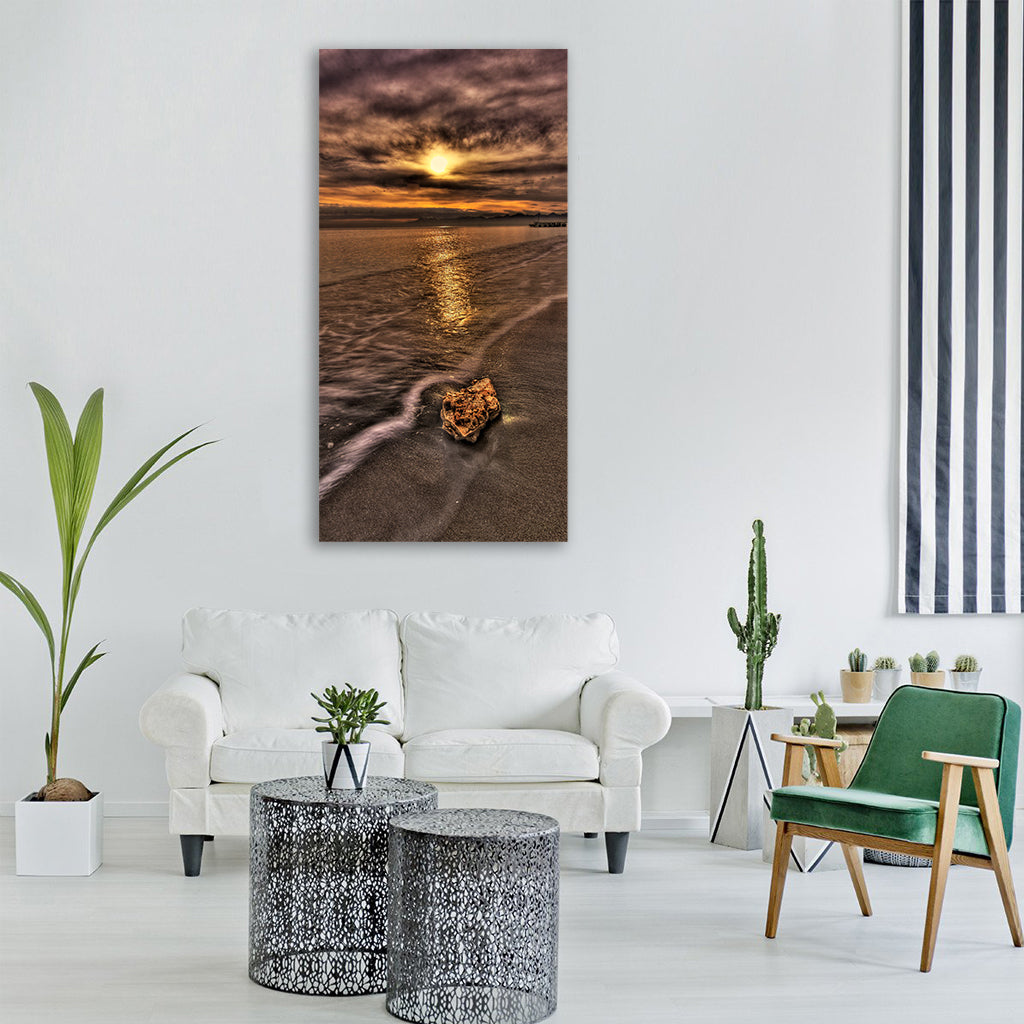 landscape marine long exposure hdr Vertical Canvas Wall Art