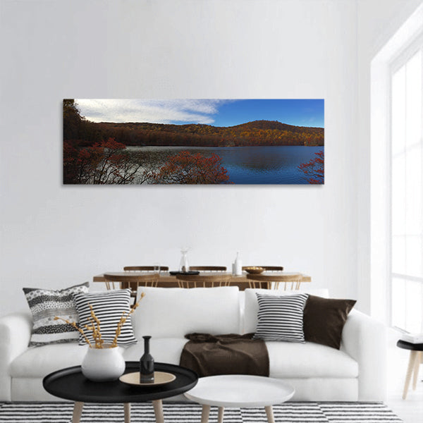 Landscape Panoramic Foliage Lake Nature Panoramic Canvas Wall Art