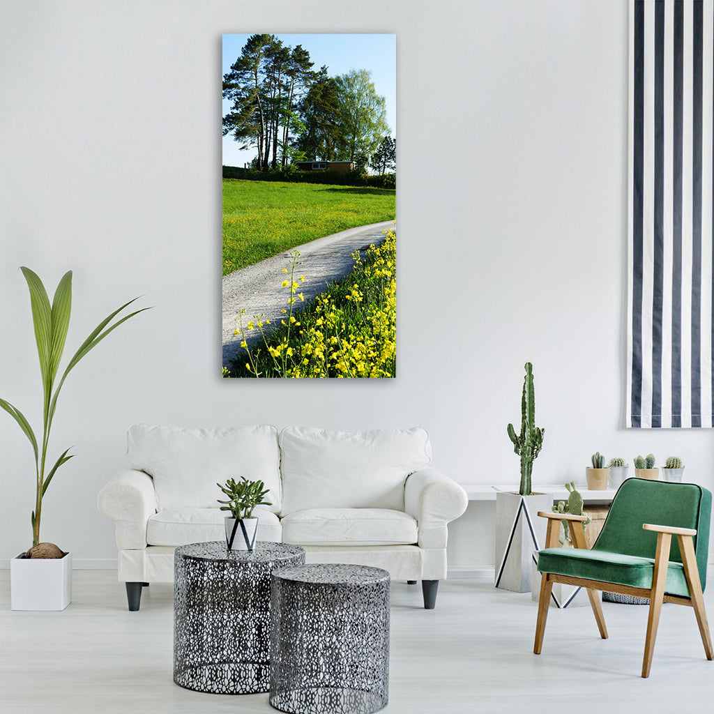 landscape away nature spring Vertical Canvas Wall Art