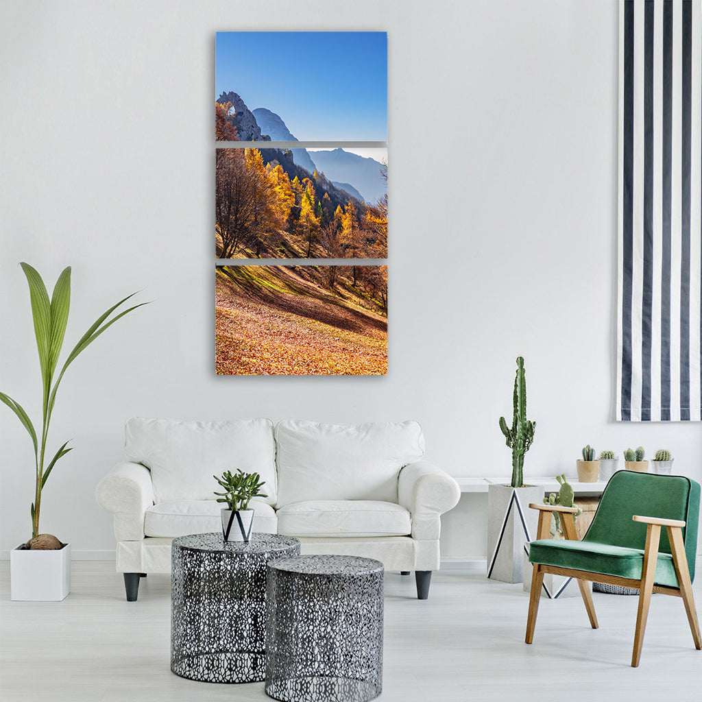 landscape mountains autumn mood Vertical Canvas Wall Art