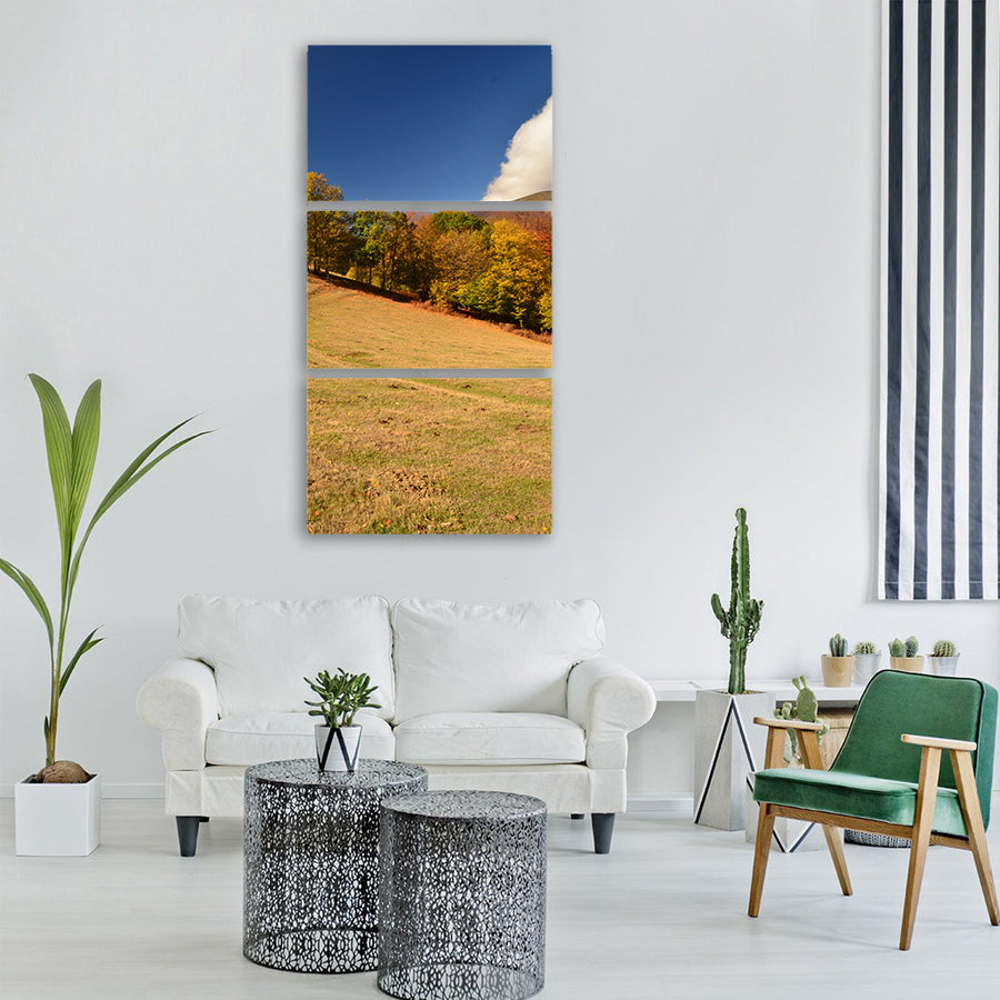 landscape hill nature sky summer Vertical Canvas Wall Art
