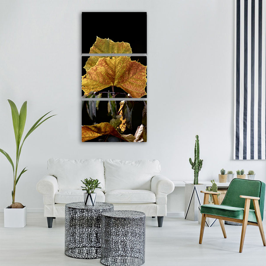 leaves autumn tree colors nature Vertical Canvas Wall Art
