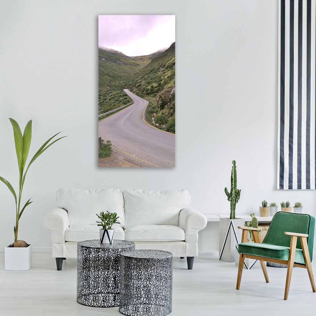 lesotho africa road nature travel Vertical Canvas Wall Art