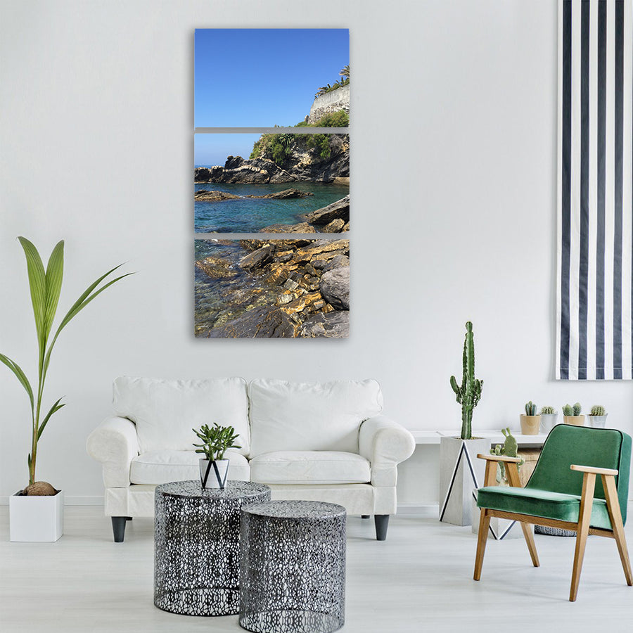 liguria sea italy genoa summer Vertical Canvas Wall Art