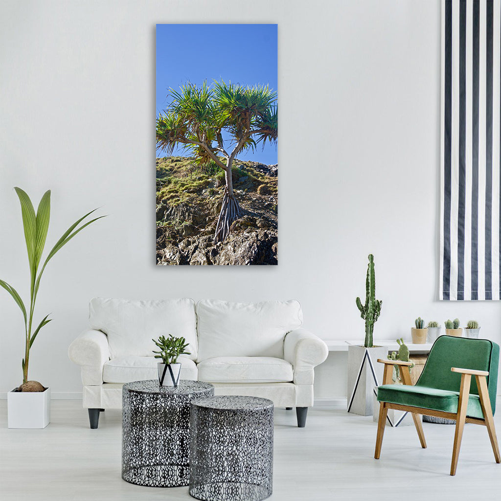 lone single tree growth alone Vertical Canvas Wall Art