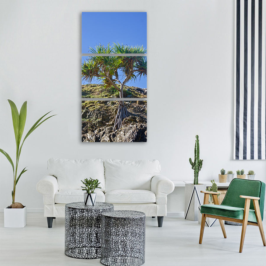 lone single tree growth alone Vertical Canvas Wall Art