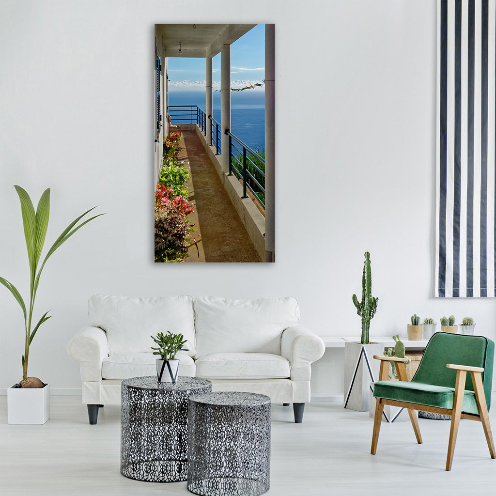 Lookout point balcony Vertical Canvas Wall Art
