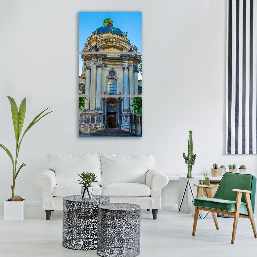lviv ukraine church cathedral Vertical Canvas Wall Art