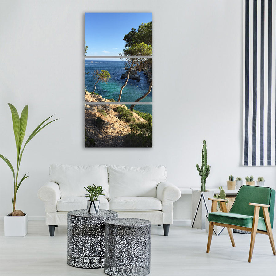 mallorca sea vacation spain island Vertical Canvas Wall Art