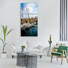 Malta marsaxlokk boat fishing Vertical Canvas Wall Art