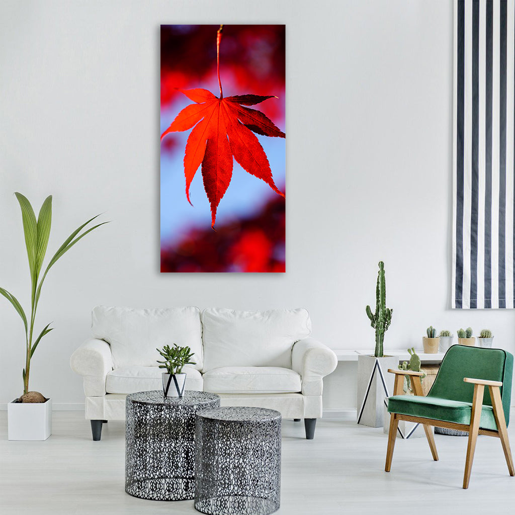 maple leaves leaves autumn Vertical Canvas Wall Art