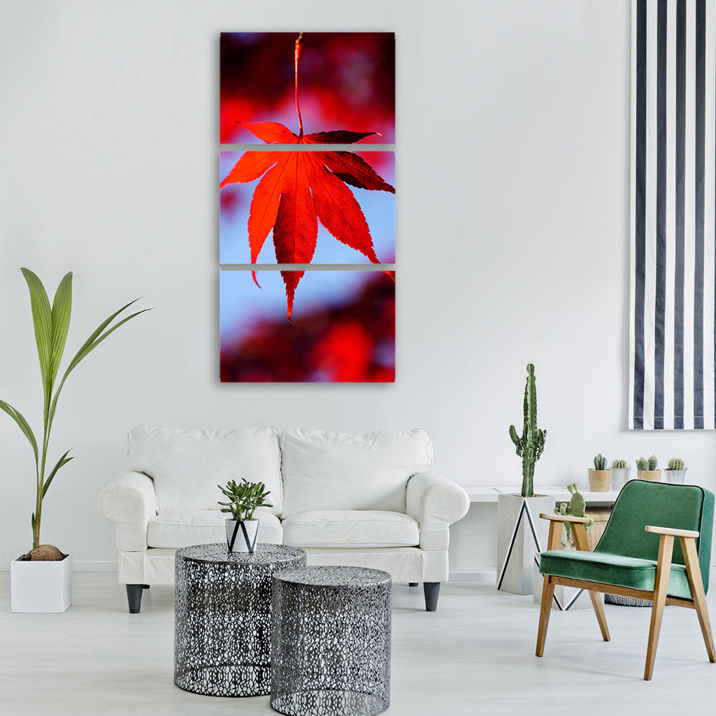 maple leaves leaves autumn Vertical Canvas Wall Art