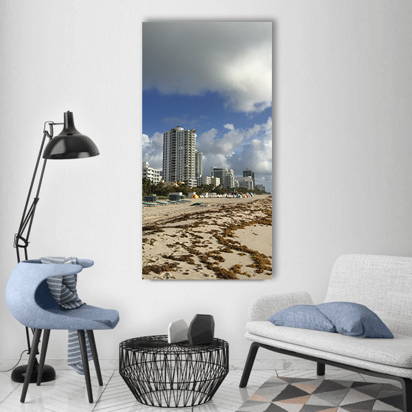 Miami beach beach florida ocean Vertical Canvas Wall Art