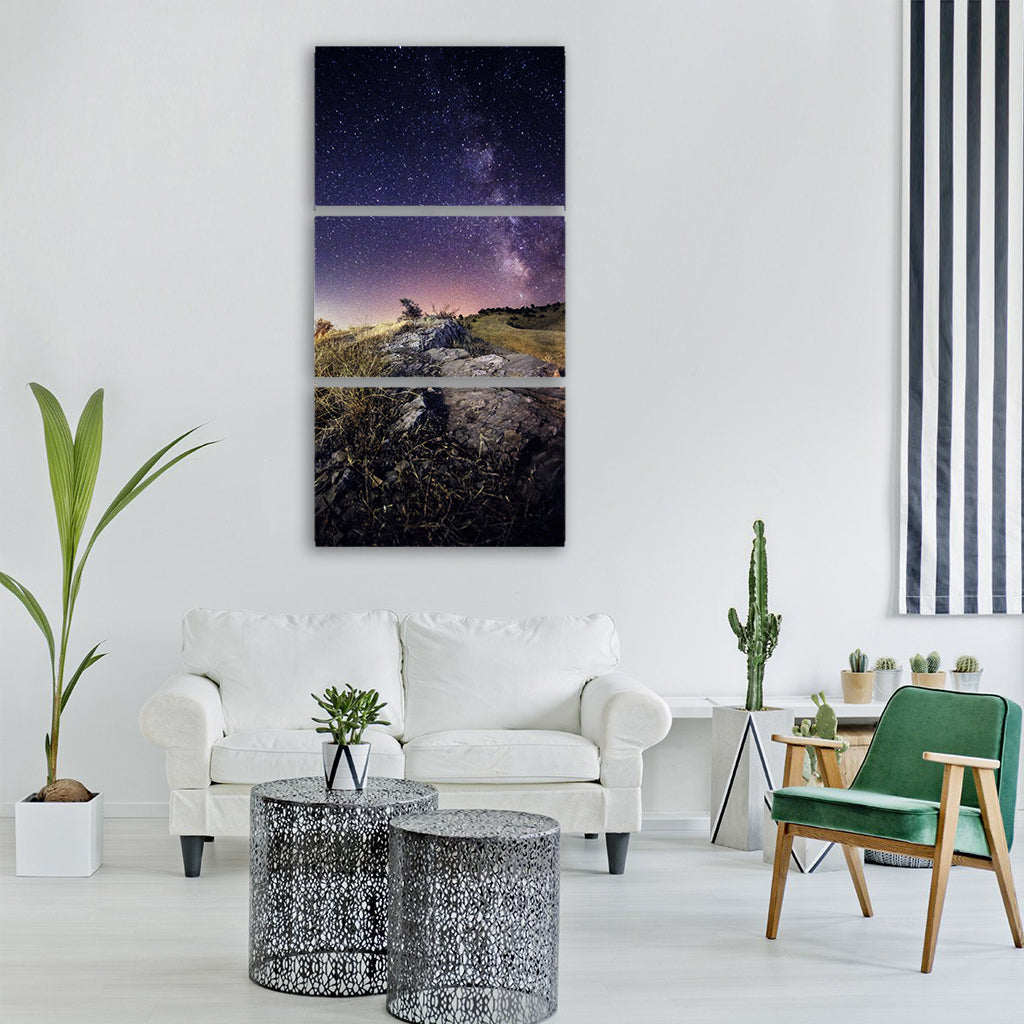 milkyway star sky space universe Vertical Canvas Wall Art