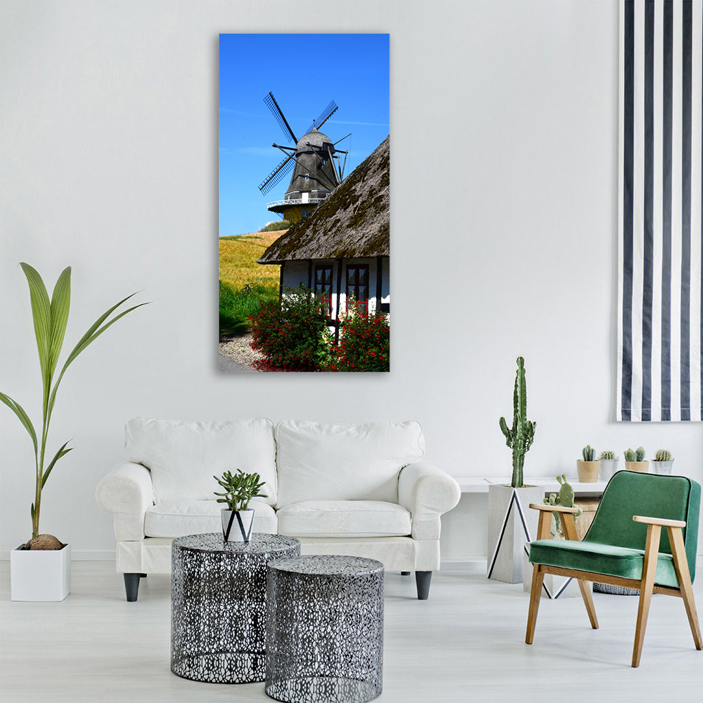mill denmark summer holiday Vertical Canvas Wall Art