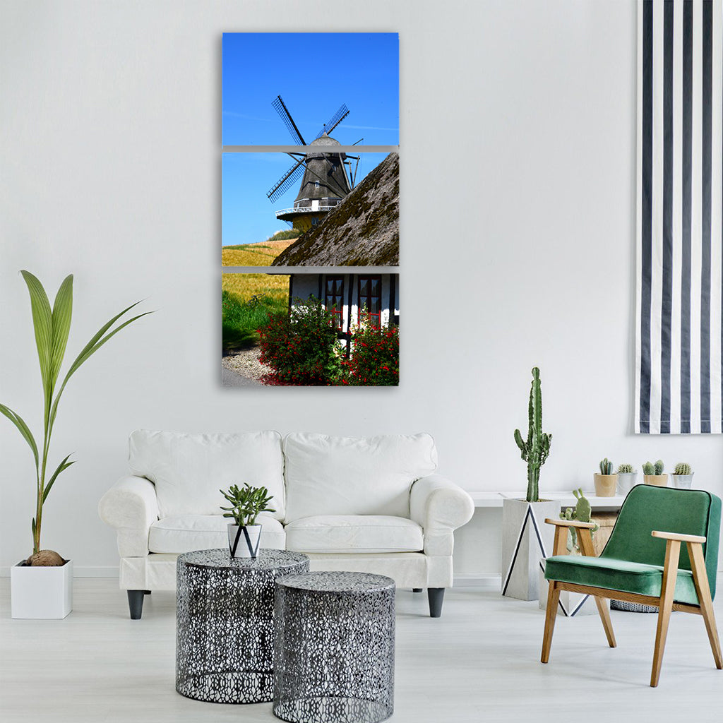 mill denmark summer holiday Vertical Canvas Wall Art