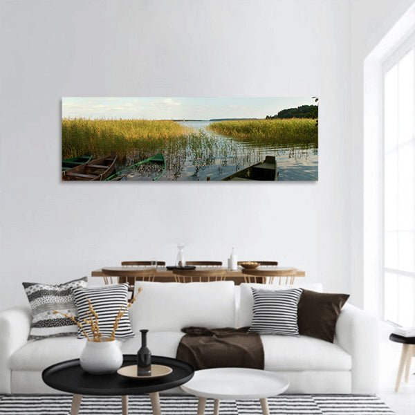 Monolithic  Waters Nature Sky lake Panoramic Canvas Wall Art