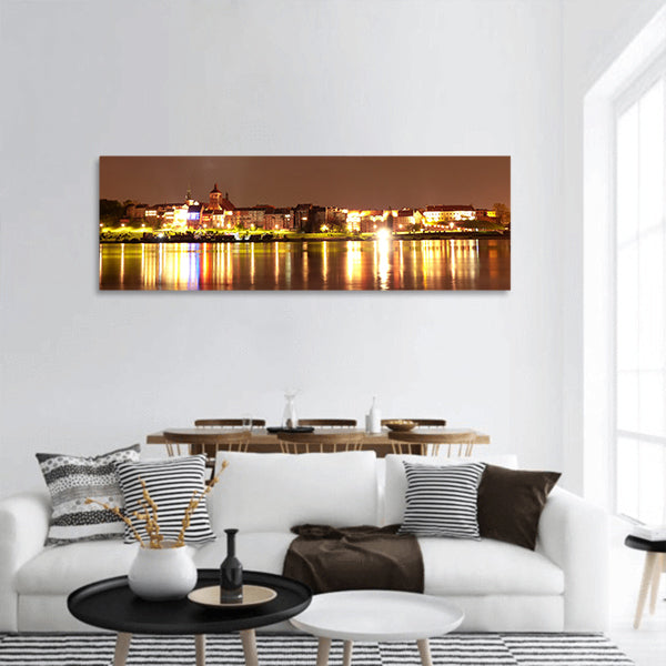 Monolithice Waters Sunset River view Panoramic Canvas Wall Art