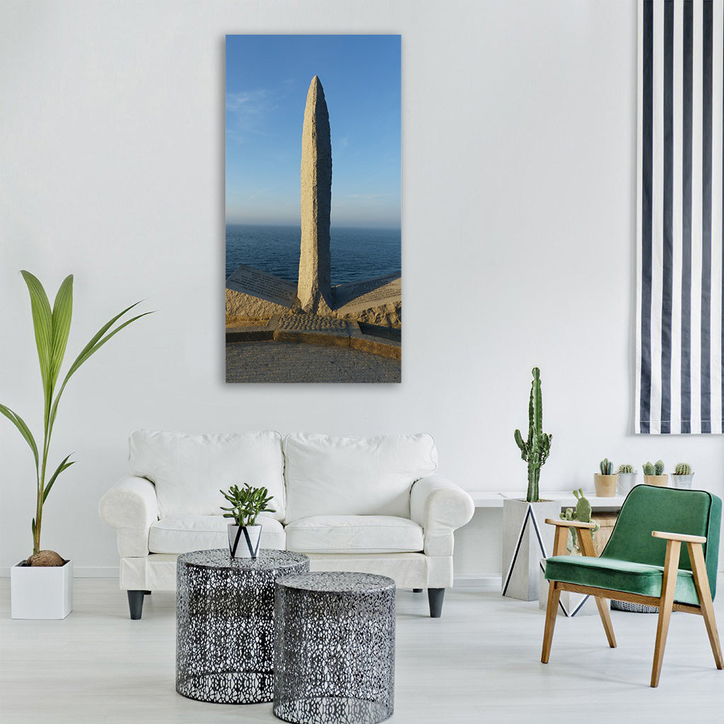 monument landing war tribute Vertical Canvas Wall Art