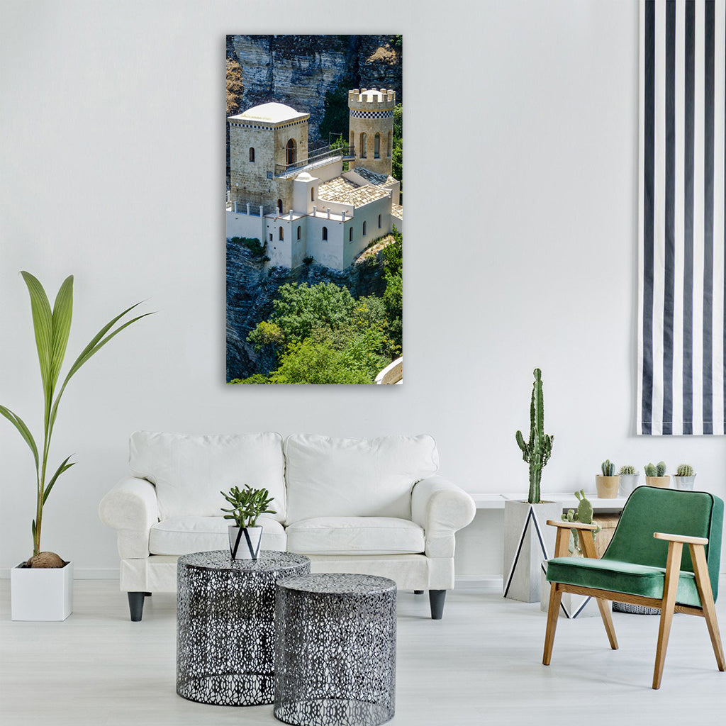 monument landscape small castle Vertical Canvas Wall Art