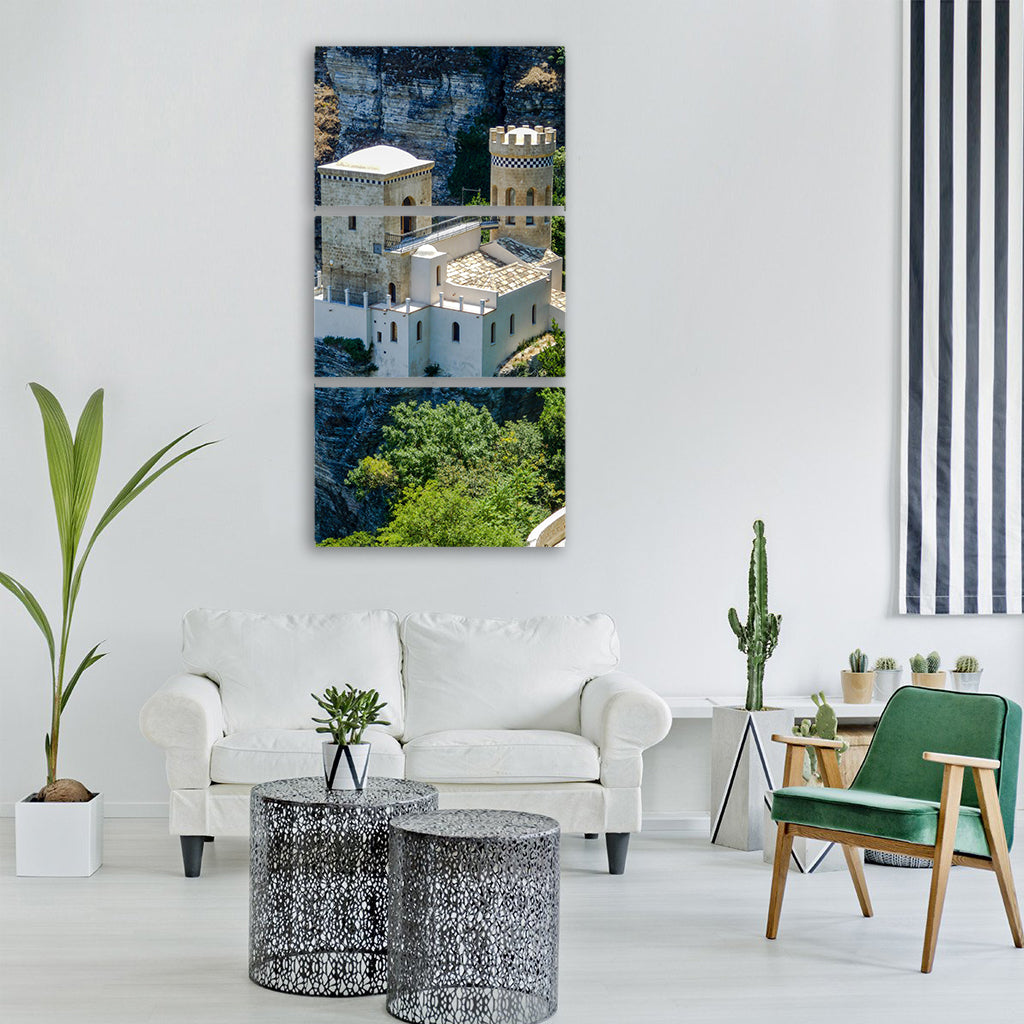 monument landscape small castle Vertical Canvas Wall Art
