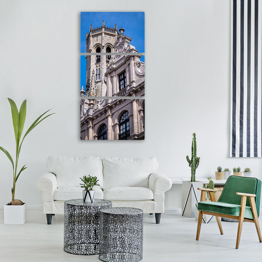 monument bruges belgium building Vertical Canvas Wall Art