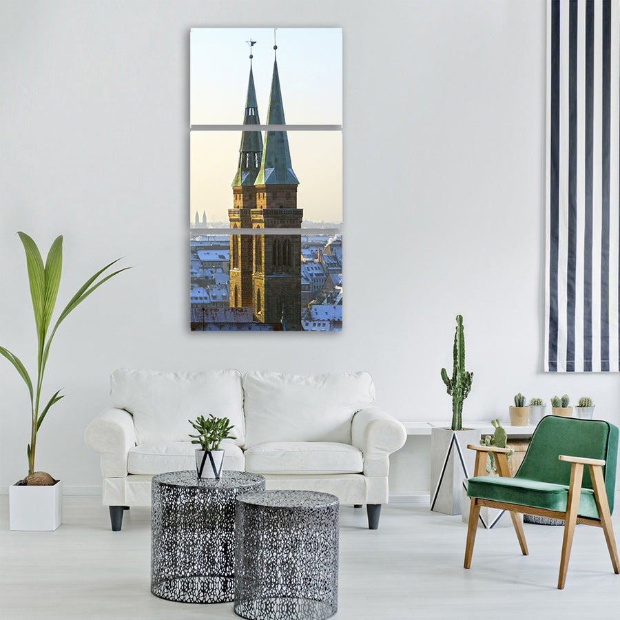morning winter nuremberg cold snow Vertical Canvas Wall Art