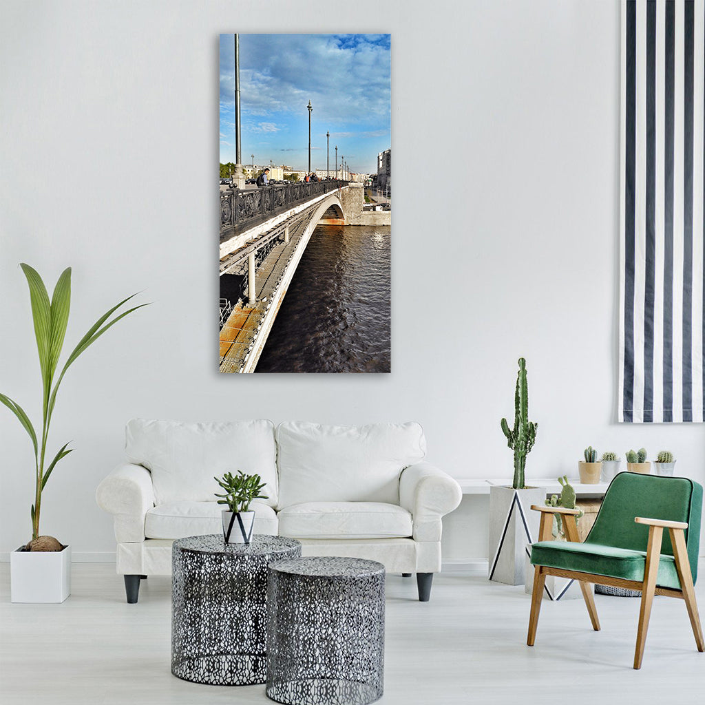 moscow big stone bridge Vertical Canvas Wall Art