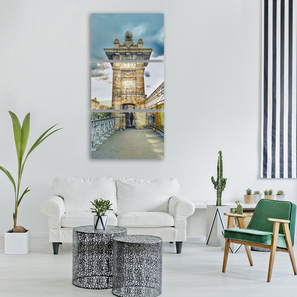 moscow andreevsky bridge Vertical Canvas Wall Art