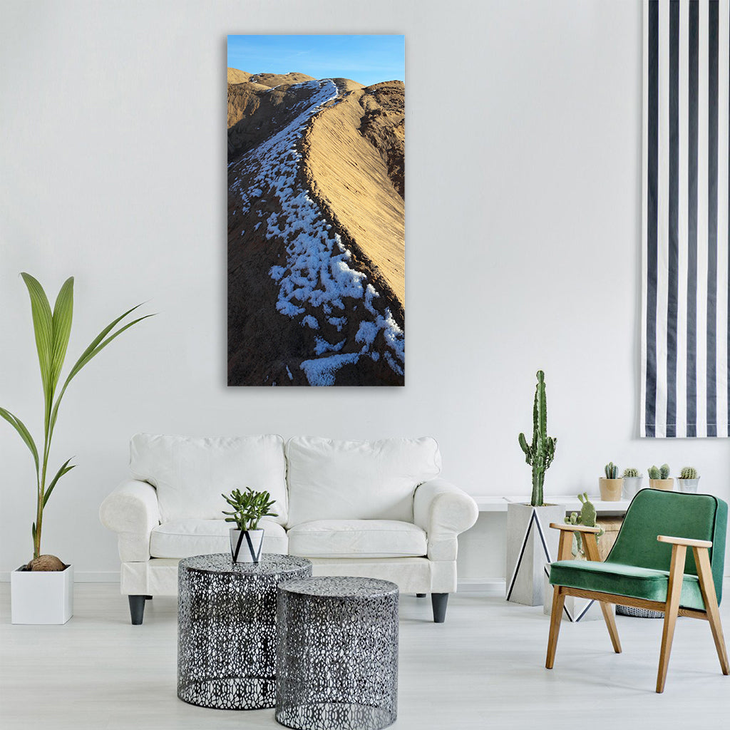 mountain snow dune ridge veschneit Vertical Canvas Wall Art