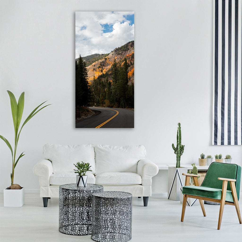 mountain highland trees plant Vertical Canvas Wall Art