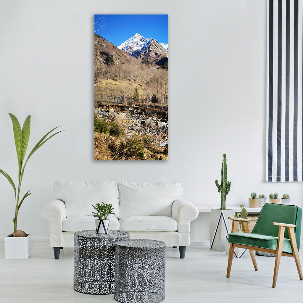 mountain piemonte monte rosa winter Vertical Canvas Wall Art